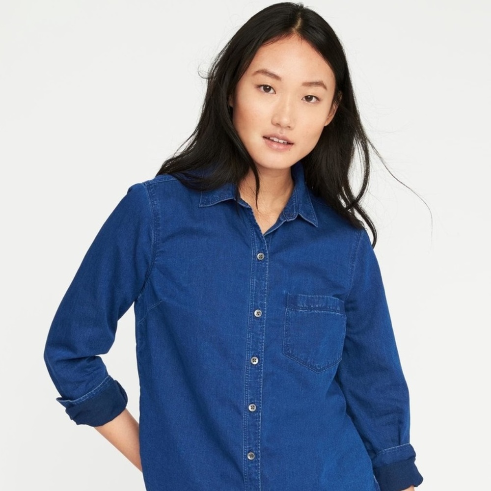 Relaxed Classic Chambray Shirt for Women
